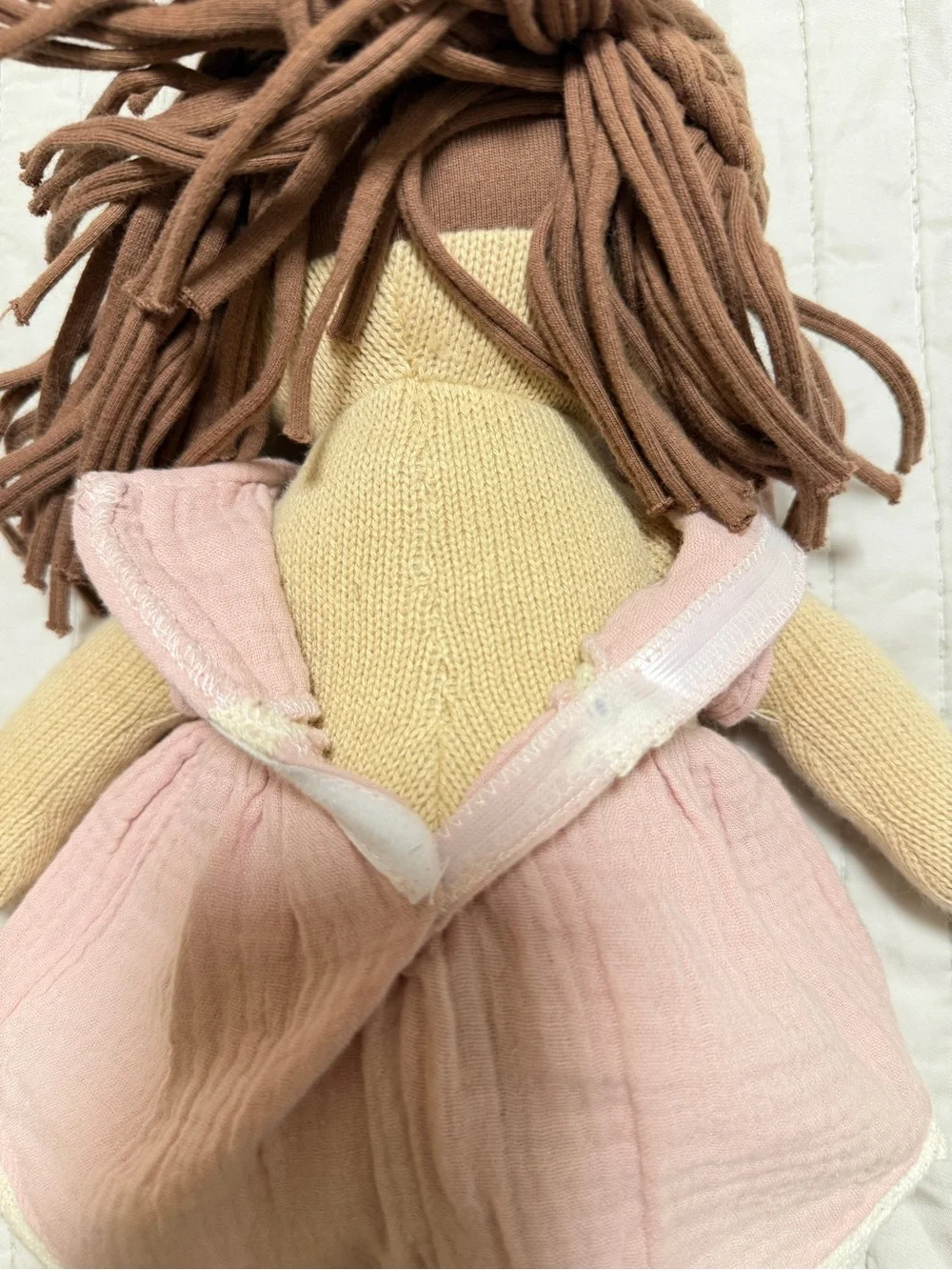 The Clementine Collective Clara Knitted Rag Doll 16” Blush Dress Poppie Toys